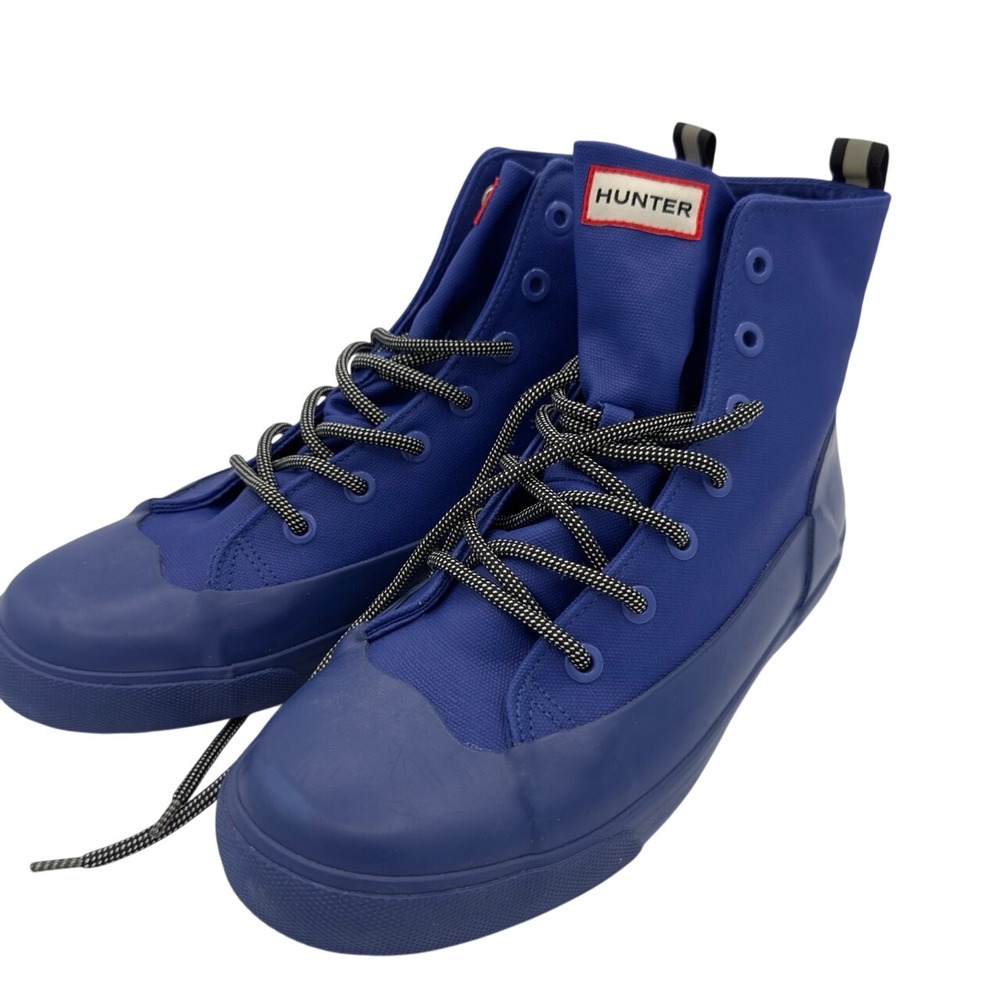Hunter for Target Blue Rubber High Top Sneaker Boots Mens 10 Womens 12 Used
